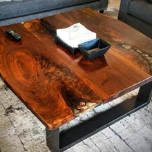 Load image into Gallery viewer, Live Edge Wooden Coffee Table
