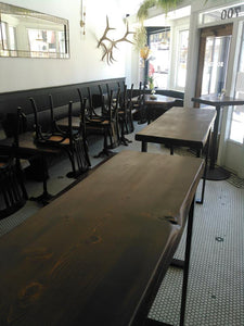 Live Edge Wooden High Table