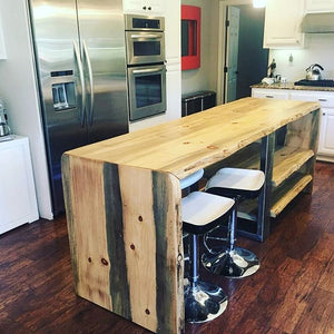 Live Edge Wooden Kitchen Counter Top